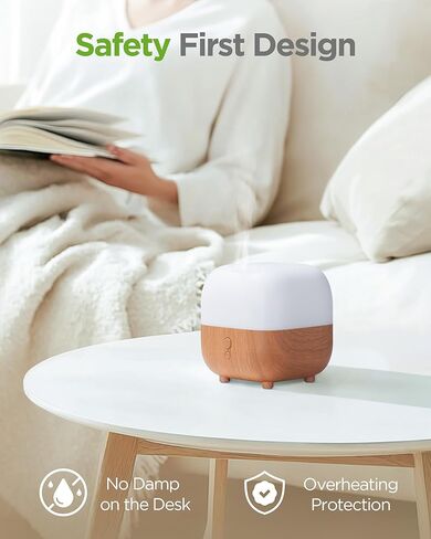 موزع روائح الزيوت العطرية سعة 150 مل من InnoGear، موزع 5 في 1 لرائحة المنزل، 8 ألوان LED، موزع روائح العلاج العطري، مرطب هواء صغير، موزع روائح مبخر صغير لمكتب الكمبيوتر المحمول، متوسط in Saudi Arabia
