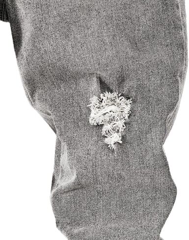 Nivne Tco Tween Boys Ripped Jeans Slim Straight Fit Destroyed Distressed Trousers Casual Denim Pants with Zipper Fly in Saudi Arabia