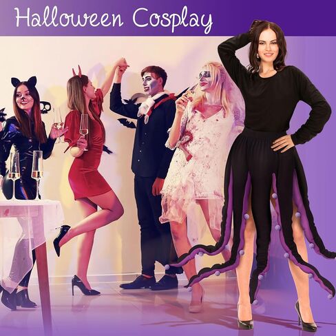 6 Pcs Women Octopus Costume Halloween Inflatable Octopus Dress Octopus Witch Costume for Adult Women Halloween Cosplay in Saudi Arabia