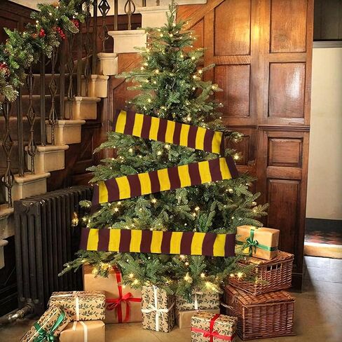 2 Pcs 63''x 6.7'' Magical Wizard Scarf Christmas Tree Decorations（Red and Yellow ） in Saudi Arabia