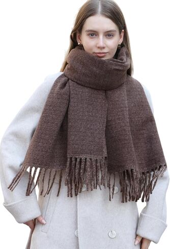 Wander Agio Unisex Scarves Pure Cozy Winter Warm Wrap Ribbed Shawl for Men Women Fall Soft Textured Fashion Solid Scarf in Saudi Arabia