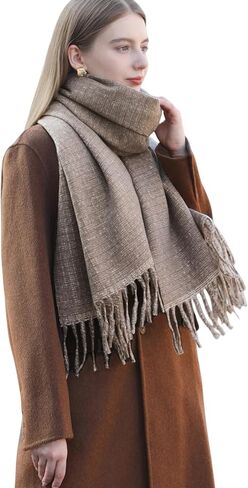 Wander Agio Unisex Scarves Pure Cozy Winter Warm Wrap Ribbed Shawl for Men Women Fall Soft Textured Fashion Solid Scarf in Saudi Arabia