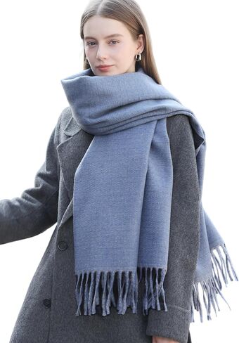 Wander Agio Unisex Scarves Pure Cozy Winter Warm Wrap Ribbed Shawl for Men Women Fall Soft Textured Fashion Solid Scarf in Saudi Arabia