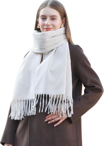 Wander Agio Unisex Scarves Pure Cozy Winter Warm Wrap Ribbed Shawl for Men Women Fall Soft Textured Fashion Solid Scarf in Saudi Arabia