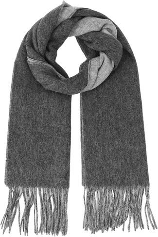 وشاح منقوش من الصوف بنسبة 100% للرجال والنساء، أوشحة شتوية طويلة دافئة للطقس البارد in Kuwait