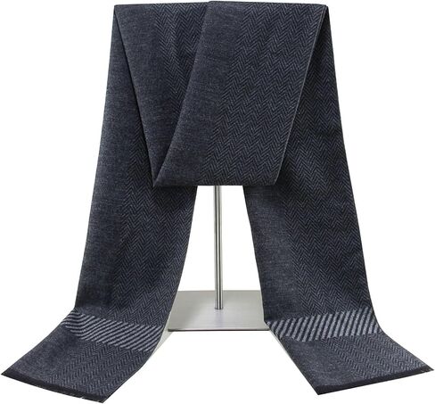Men's Cashmere Feel Winter Scarf - Soft Warm Knit Scaries Classic Solid Color Scarf for Cold Weather Business Casual in Saudi Arabia