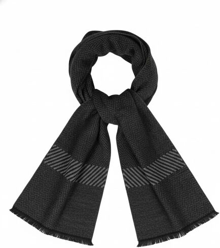 Men's Cashmere Feel Winter Scarf - Soft Warm Knit Scaries Classic Solid Color Scarf for Cold Weather Business Casual in Saudi Arabia