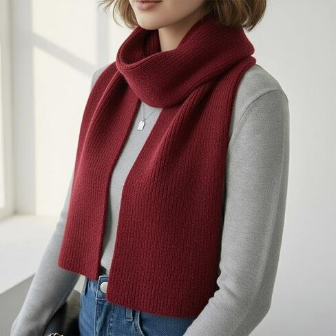 Knit Scarf Classic Ribbed Design, Soft & Warm Winter Scarf for Everyday Wear, Gift for the Holiday Seasons in Saudi Arabia