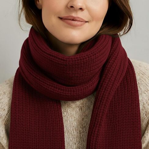 Knit Scarf Classic Ribbed Design, Soft & Warm Winter Scarf for Everyday Wear, Gift for the Holiday Seasons in Saudi Arabia