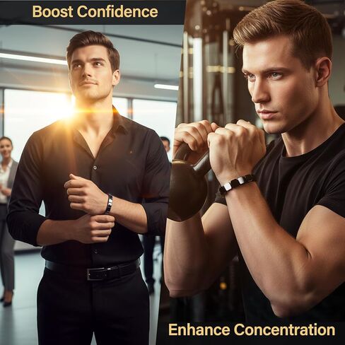 Hematite Bracelet Men - Natural Stone Beaded Stretch Energy Healing Bracelet, Reclaim Confidence & Masculine Edge in Kuwait