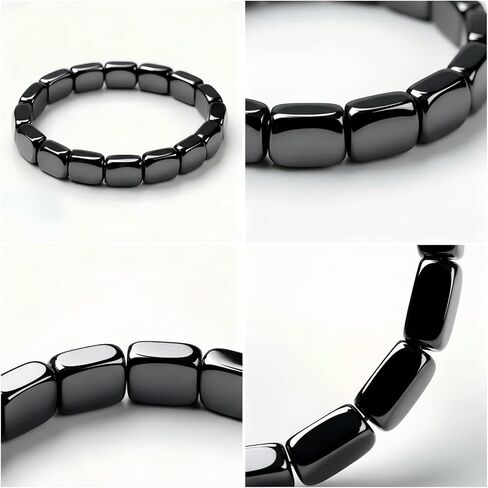 Men's Hematite Bracelet, Natural Hematite Fashion Men's Bracelet. Reignite Masculinity, Regaining Strength and Confidence. Inspirational Jewelry Gift. in Saudi Arabia