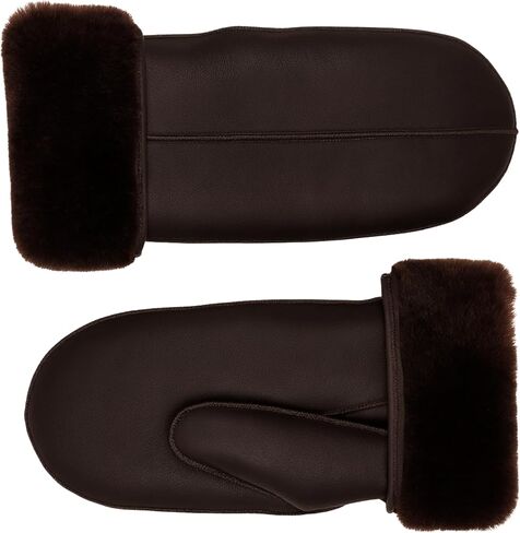 Men's Shearling Fur Mittens – LWG Certified Premium Sheepskin Leather Warm Cold Weather Winter Mittens in Saudi Arabia