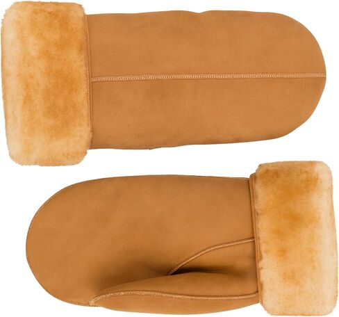 Men's Shearling Fur Mittens – LWG Certified Premium Sheepskin Leather Warm Cold Weather Winter Mittens in Saudi Arabia