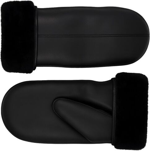 Men's Shearling Fur Mittens – LWG Certified Premium Sheepskin Leather Warm Cold Weather Winter Mittens in Saudi Arabia