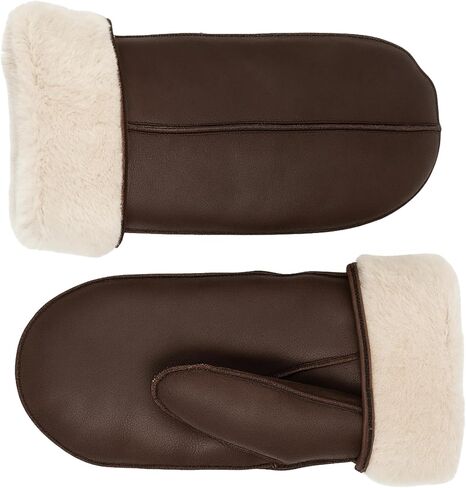 Men's Shearling Fur Mittens – LWG Certified Premium Sheepskin Leather Warm Cold Weather Winter Mittens in Saudi Arabia