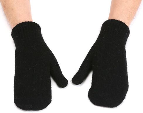Mens Winter Warm Large Size Knit Mittens - Cold Weather Thick Lining Knit Gloves for Outdoor in Saudi Arabia
