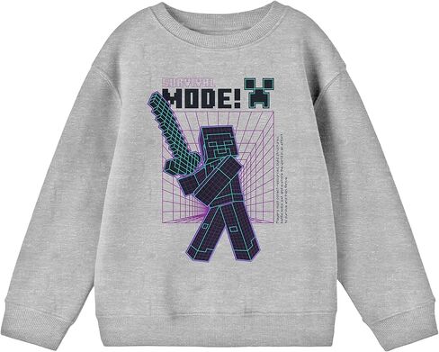 Minecraft Survival Mode Boy's Athletic Heather Sweatshirt in Saudi Arabia