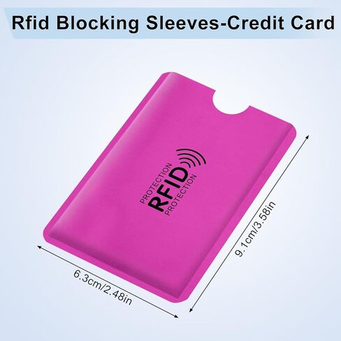 RFID Blocking Sleeves Set of 24, 20 Credit Card Protector Sleeves & 4 Protective Passport Holder for travel Women Men, Colorful, Slim, Waterproof in Saudi Arabia