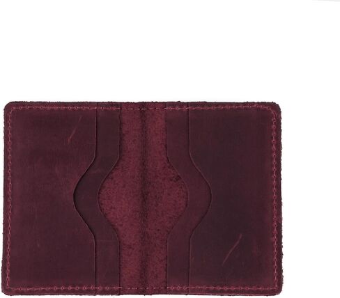 Leather Card Holder for Men Women, Slim Minimalist Credit Card Wallet (Black) in Saudi Arabia