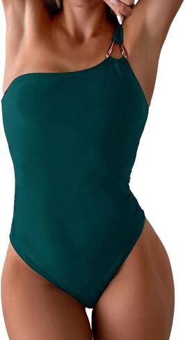 Women's Sleeveless Ruched High Stretch One-Piece Swimsuit Monokini for Beach & Vacation in Saudi Arabia