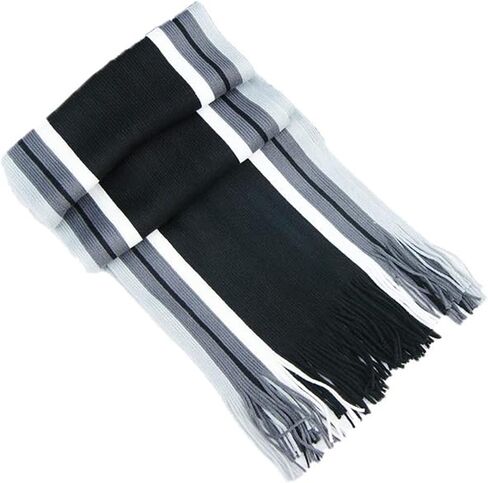 Knitted Scarf Winter Warm Soft Striped Shawl Wrap Tassel Fashion Accessories in Saudi Arabia