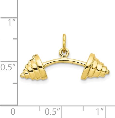 10K Gold Barbell Charm Weightlifting Body Builder in Saudi Arabia
