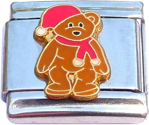 NewCharms Teddy Bear in Winter Italian Charm in Saudi Arabia