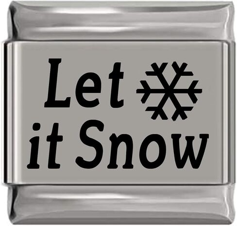 NewCharms Let it Snow Laser Engraved Italian Charm (9mm Standard Size) in Saudi Arabia