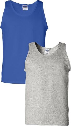 Gildan Adult 6.1 oz 100% Cotton Tank Top in Navy - XX-Large in Saudi Arabia