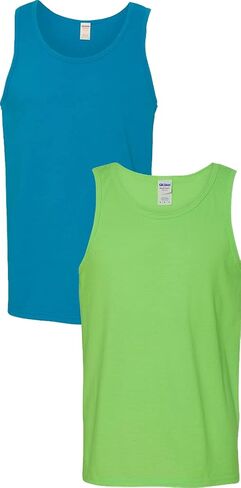 Gildan Adult 6.1 oz 100% Cotton Tank Top in Navy - XX-Large in Saudi Arabia
