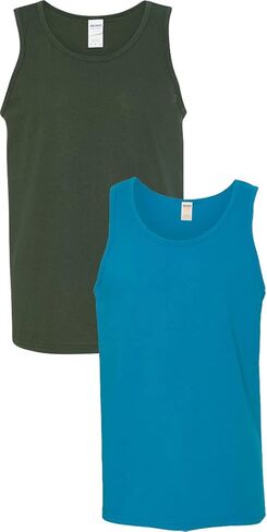 Gildan Adult 6.1 oz 100% Cotton Tank Top in Navy - XX-Large in Saudi Arabia