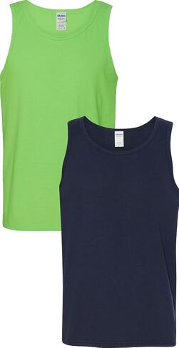 Gildan Adult 6.1 oz 100% Cotton Tank Top in Navy - XX-Large in Saudi Arabia