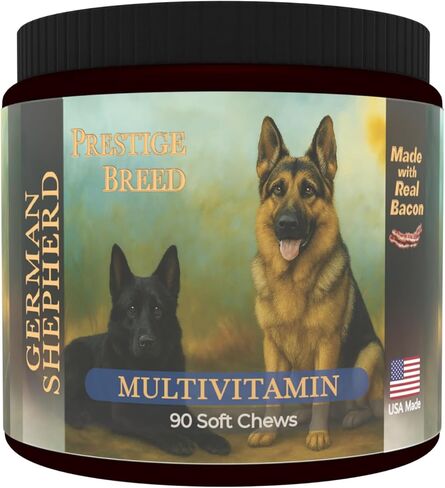 Multivitamins, Balanced Nutrition for Your French Bulldog, 90 Count, Made in The USA with Real Bacon in Saudi Arabia