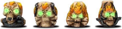 Fire Skull Cigarette Snuffer with Glow in The Dark Eyes - 4 Pack in Saudi Arabia