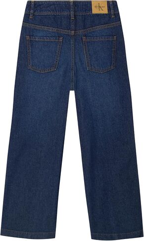 Calvin Klein Girls 5-Pocket Seamed Wide Leg Denim Jean, Zipper Fly & Button Closure in Saudi Arabia