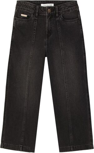 Calvin Klein Girls 5-Pocket Seamed Wide Leg Denim Jean, Zipper Fly & Button Closure in Saudi Arabia