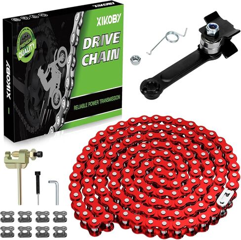 25H Chain 132 Link 13 Tooth Sprocket Compatible with Razor MX650 MX500 RSF650 SX500 Mcgrath Electric Dirt Bike MY1020 Motor Mini Pit Bike Rocket Scooter Motocross Parts with Chain Tensioner in Saudi Arabia