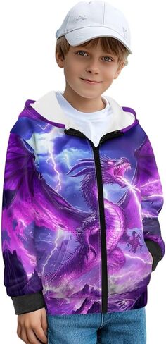DISNIMO Fleece Hoodie for Boys Zip Up Hoodie Sweatshirt Kids Full Zipper Jackets Hooded with Pocket Winter Coat Clothes in Saudi Arabia