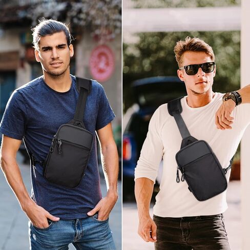 Mini Sling Bag for Men Women, RFID Blocking Crossbody Backpack Casual Utility Chest Phone Bag for Travel Workout in Saudi Arabia