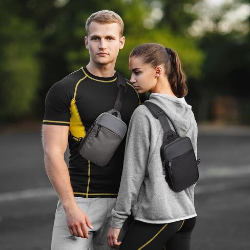 Mini Sling Bag for Men Women, RFID Blocking Crossbody Backpack Casual Utility Chest Phone Bag for Travel Workout in Saudi Arabia