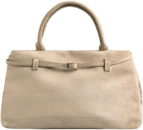 Base'ic Suede Tote Bag for Women – Slouchy Faux Suede Shoulder Purse, Large Capacity Fashion Handbag for Work & Travel in Kuwait