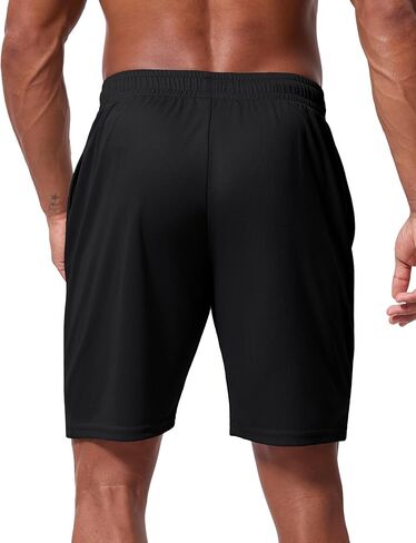 Men's Athletic Shorts 9 Inch Inseam - Quick Dry Mesh Basketball Shorts Men, Lightweight Mens Gym Running Shorts in Saudi Arabia