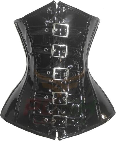Women's Waist Training Underbust PVC Corset Steel Boned Hourglass Body Shaper in Saudi Arabia