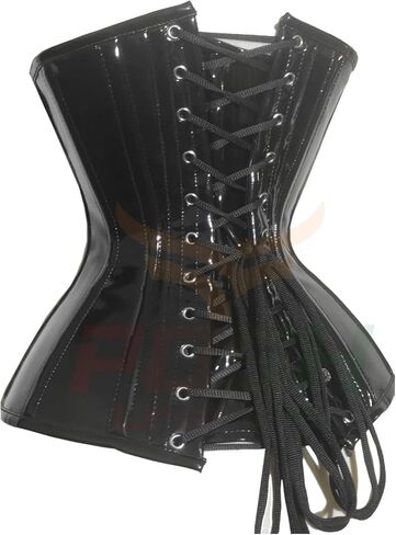 Women's Waist Training Underbust PVC Corset Steel Boned Hourglass Body Shaper in Saudi Arabia