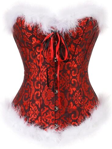 SOLILOQUY Women Christmas Halloween Corset Bustier Renaissance Strapless Boned Overbust Body Shapewear for Wedding Party in Saudi Arabia