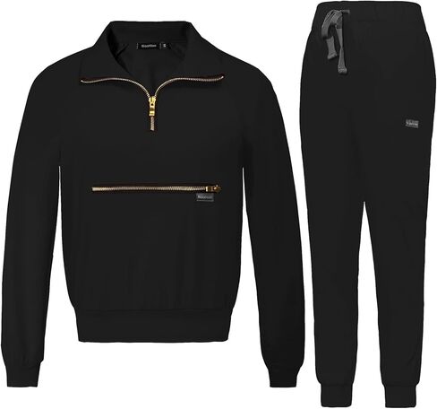 VIAOLI Scrubs for Women Set Long Sleeve Scrubs Top and Multi Pocket Jogger Pants Casual Scrub Jackets for Women in Kuwait