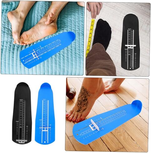 BESPORTBLE 2pcs Adult Foot Measurement Device US Shoe Gauge Plastic Foot Measuring Ruler for Accurate Shoe Measurement Easy Portable in Saudi Arabia