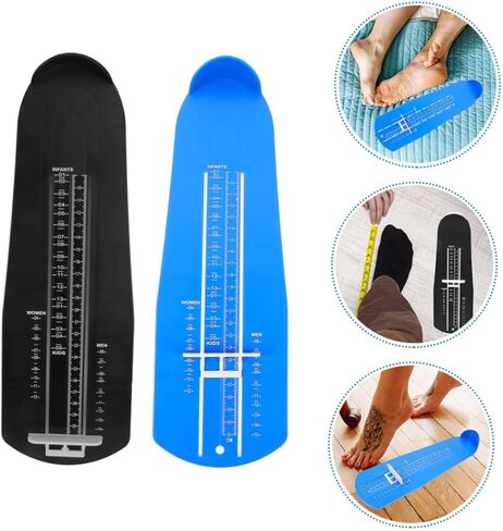BESPORTBLE 2pcs Adult Foot Measurement Device US Shoe Gauge Plastic Foot Measuring Ruler for Accurate Shoe Measurement Easy Portable in Saudi Arabia
