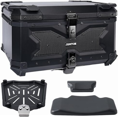 45L Universal Top Case for Motorcycle, Aluminum Motorcycle Tail Box Bag, Motorcycle Trunk with Anti-theft Lock and Quick-removal Function, Waterproof, Dustproof, Rustproof, with Universal Base in Saudi Arabia