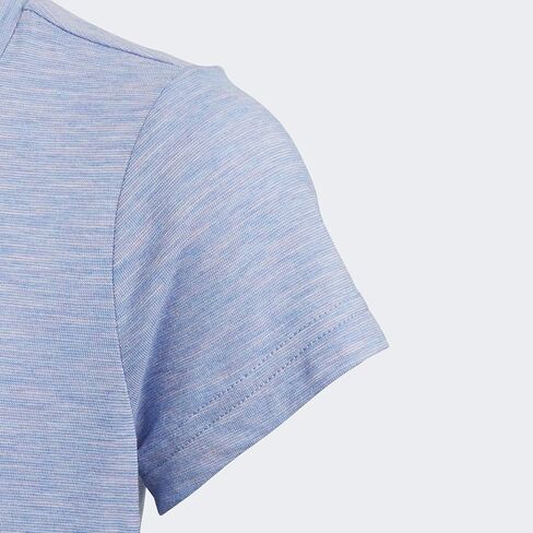 تي شيرت adidas Big Girls Youth (7-14) ID الفائزين بأكمام قصيرة، Lucky Blue/True Pink Medium 10-12 in Kuwait
